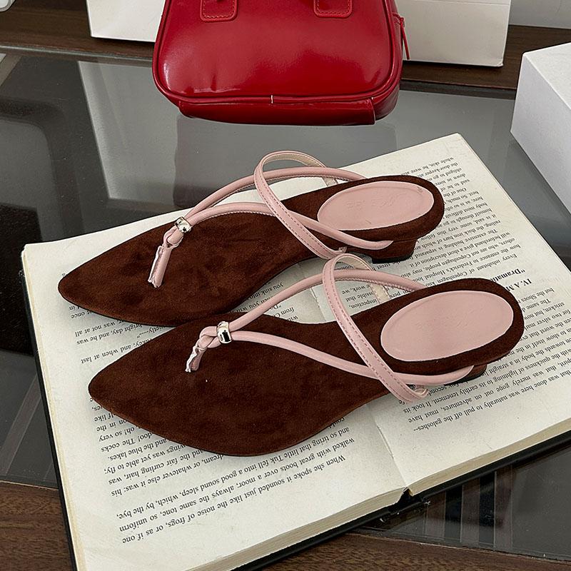 Mode Frühling Sommer Damen Zehensandalen Damen Absatz Hausschuhe Sandalen Pumps Mode Spitz Damen Niedrigabsatz Pantoletten Hausschuhe Schuhe