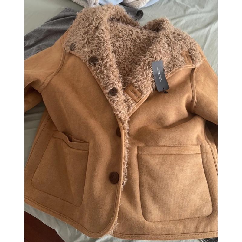 Winter Warm Women  Jacket Loose  Fleece Lined Thick Coat Outerwear