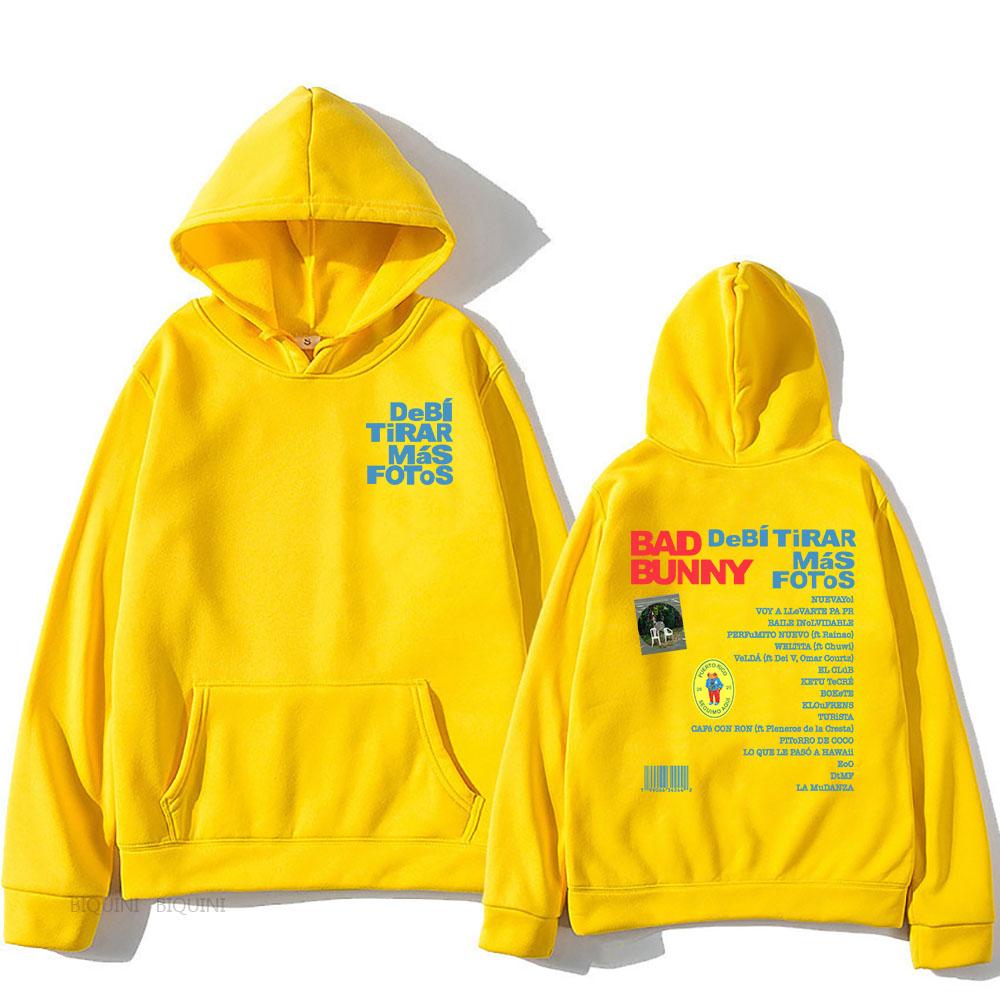 Unisex Streetwear Bad Bunny DTMF Hoodies 2025 New Album Debí Tirar Más Fotos Printing Sweatshirts Winter Comfortable Male Hoodie
