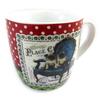 Les Trésors De Lily [M1397] - Porcelánový hrnek 'Belle Epoque', červený a bílý (psi) - 9x9 cm