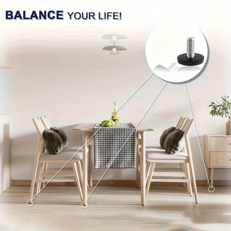 16pcs M8 Adjustable Threaded Furniture Legs - Horizontal Foot Screws for Tables, Cabinets, Chairs, Stools
