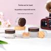 Travel Size Cosmetic Cream Bottle with Wood Grain Lid for Skincare and Makeup Remover