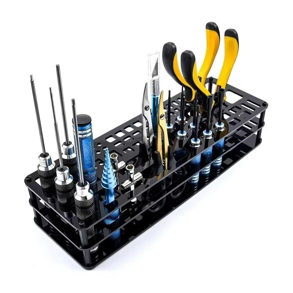 Multi Hole Tool Organizer Rack Black Desktop Tool Rack New Tool Storage Stand  Craft Tools