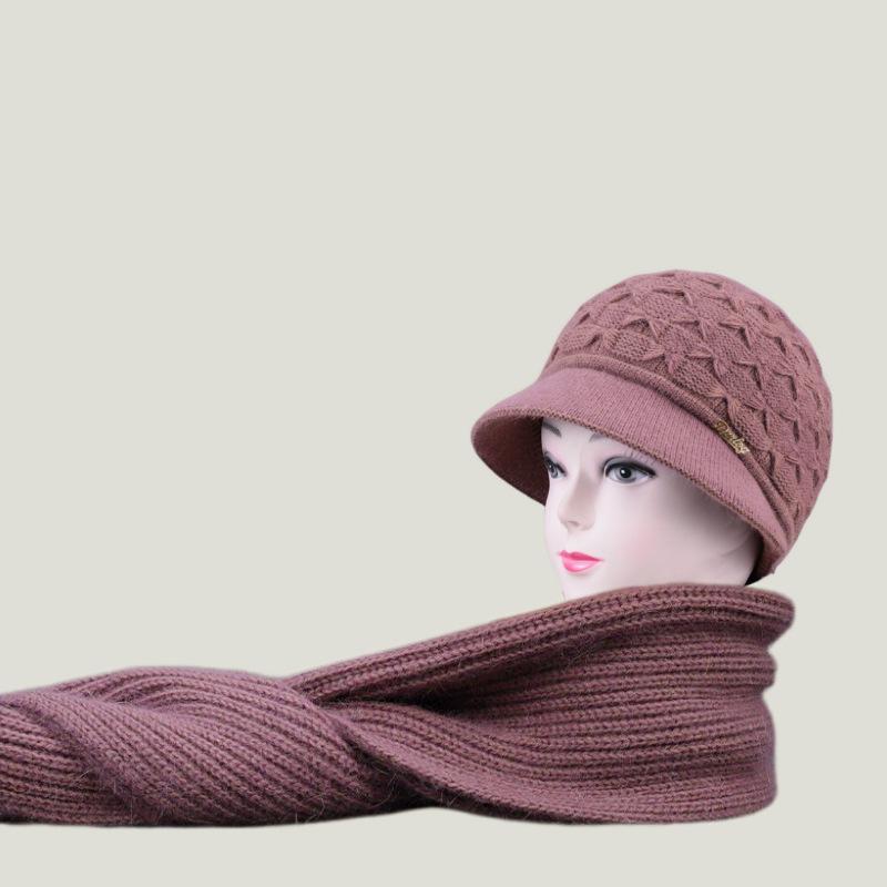 Hat Women's Winter Knitted Hat Thickened Plush Cold-proof Cap Ear Protector Versatile Fashion Warm Wool Hat