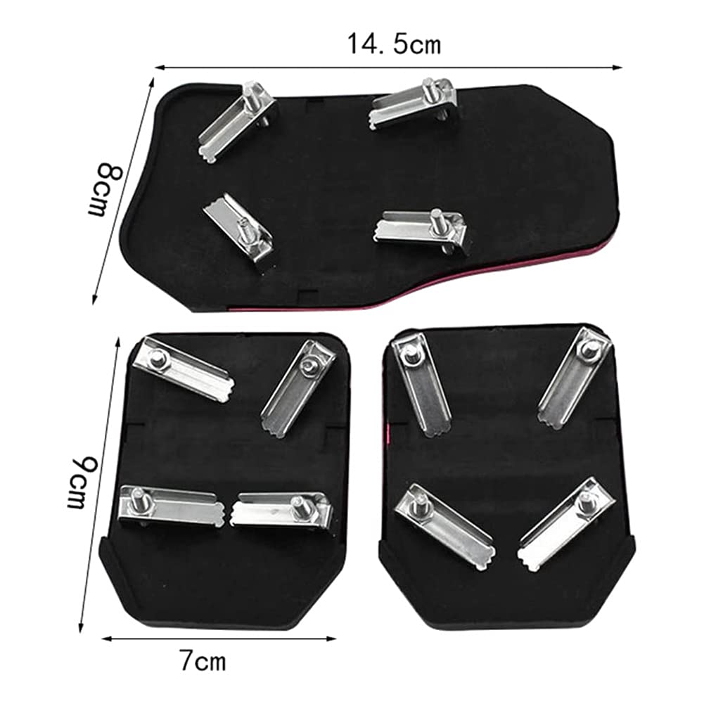 Chaksy 3pcs Fuel Gas Accelerator Pedal Brake Pedal Clutch Pad Cover Foot Pedal Anti-slip for MT Manual Transmission Car Blue