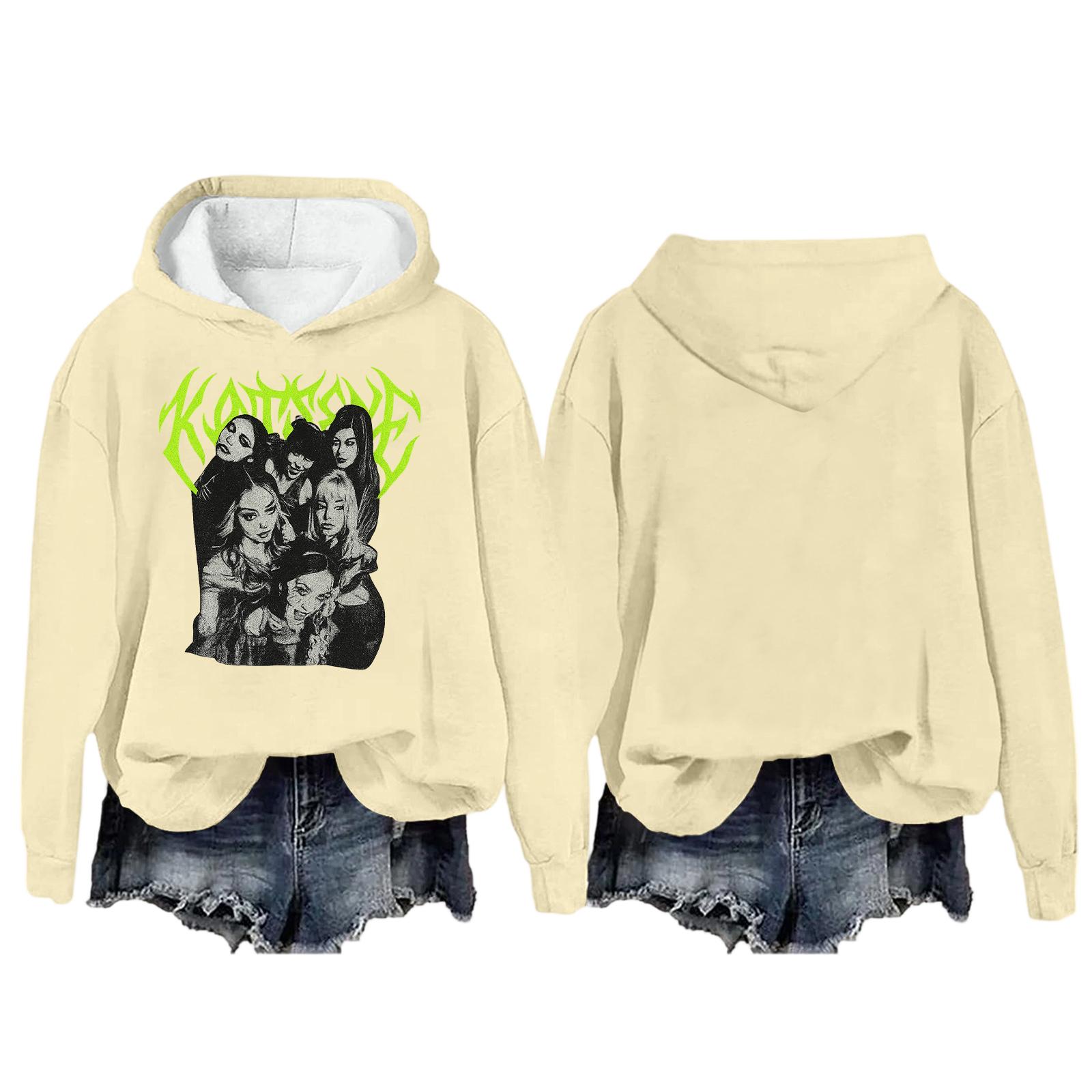 

Женская модная повседневная толстовка с длинным рукавом, свободная, с принтом, спортивная, с длинным рукавом, с капюшоном XL розовый