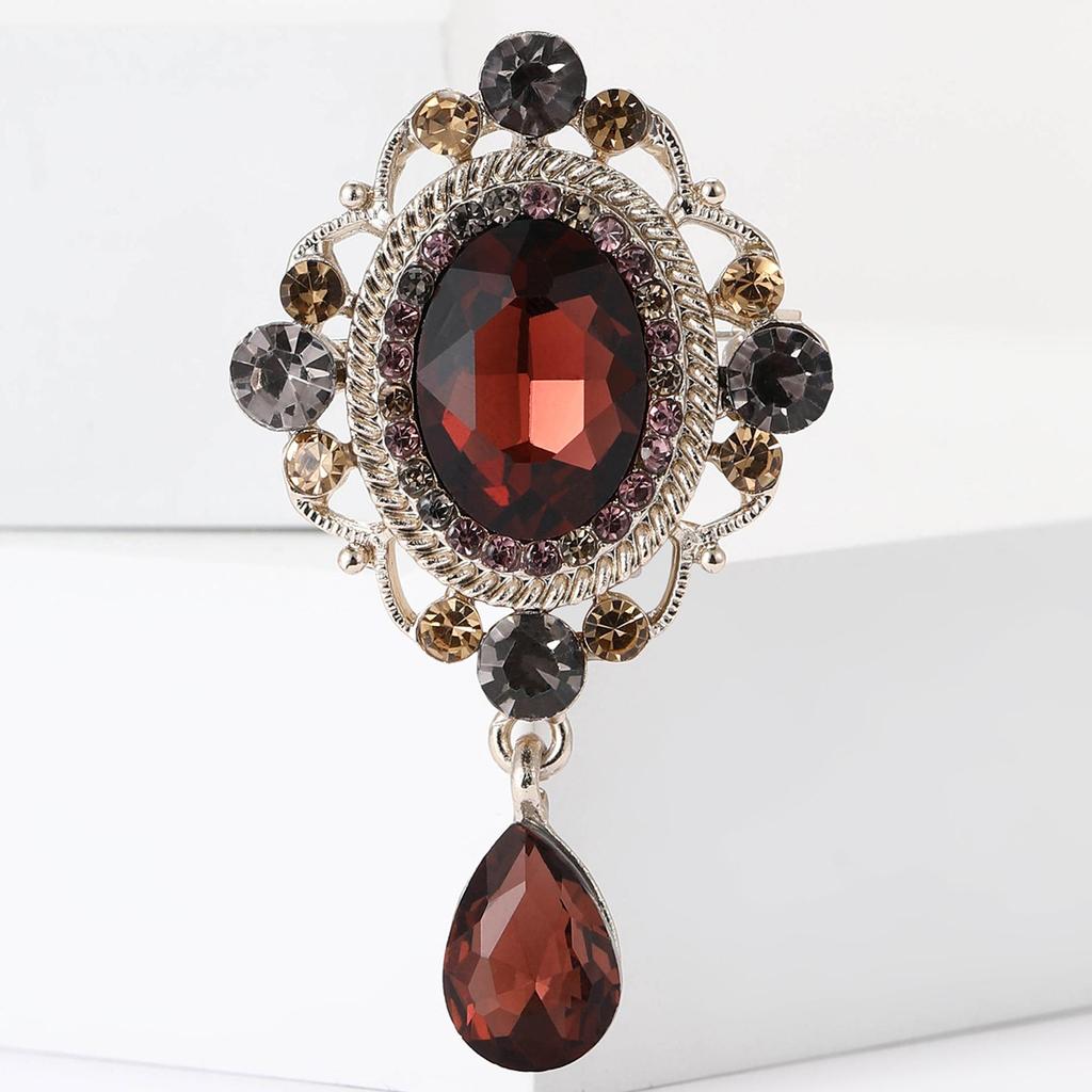 Retro Glass Pearl Brooch Pendant: Women's Anti-Exposure Corsage Collar Pin