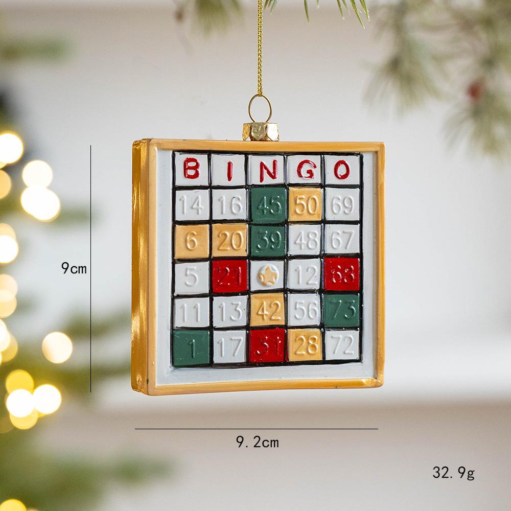 Cross Border Creative American Retro Oil-Coated Irregular-Shaped Christmas Tree Decoration Pendants