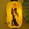 Japanese Ukiyo-e Beauty Paper Lantern, Floating World Art Restaurant Decor