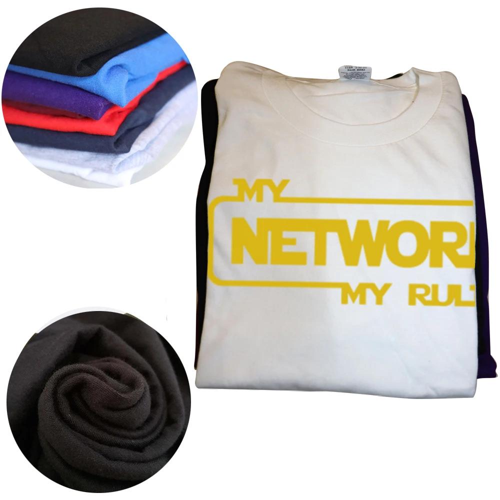Lustige My Network My Rules Grafik T-Shirts Herren Damen Mode Lässiges T-Shirt 100% Baumwolle Locker Übergröße Netzwerkadministrator T-Shirt