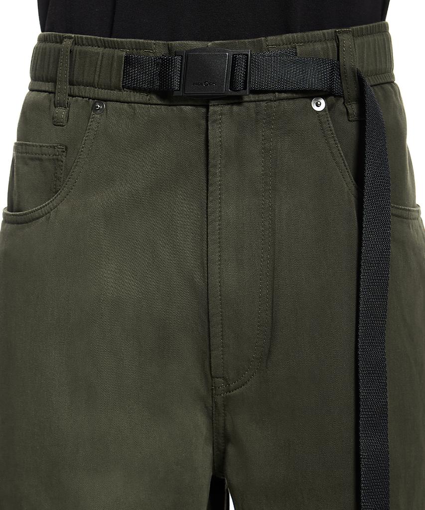 Beoteunseoul Gorpcore Double Knee Webbing Belt Cotton Pants (3 Colors)