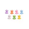Colorful Frosted Cartoon Bear Pendant Keychain - DIY Resin Jewelry Accessory