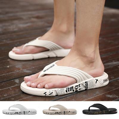 Flip Flops for Men Simple Style Rubber Slippers Breathable Quick Dry Beach Shoes Home Casual Shoes