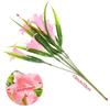 Artificial Lily Bouquet Colorful Faux Flowers Home Decor Wedding Party Plastic Floral Bunch Indoor Outdoor Decoration