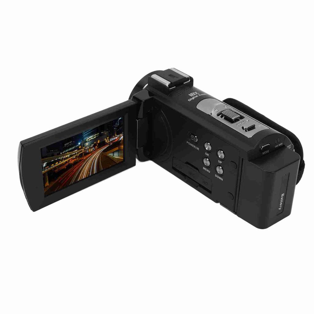 Videokamera 5K HD 56MP 3-tommers berøringsskjerm 18X zoom Nattsyn Vlog-kamera med