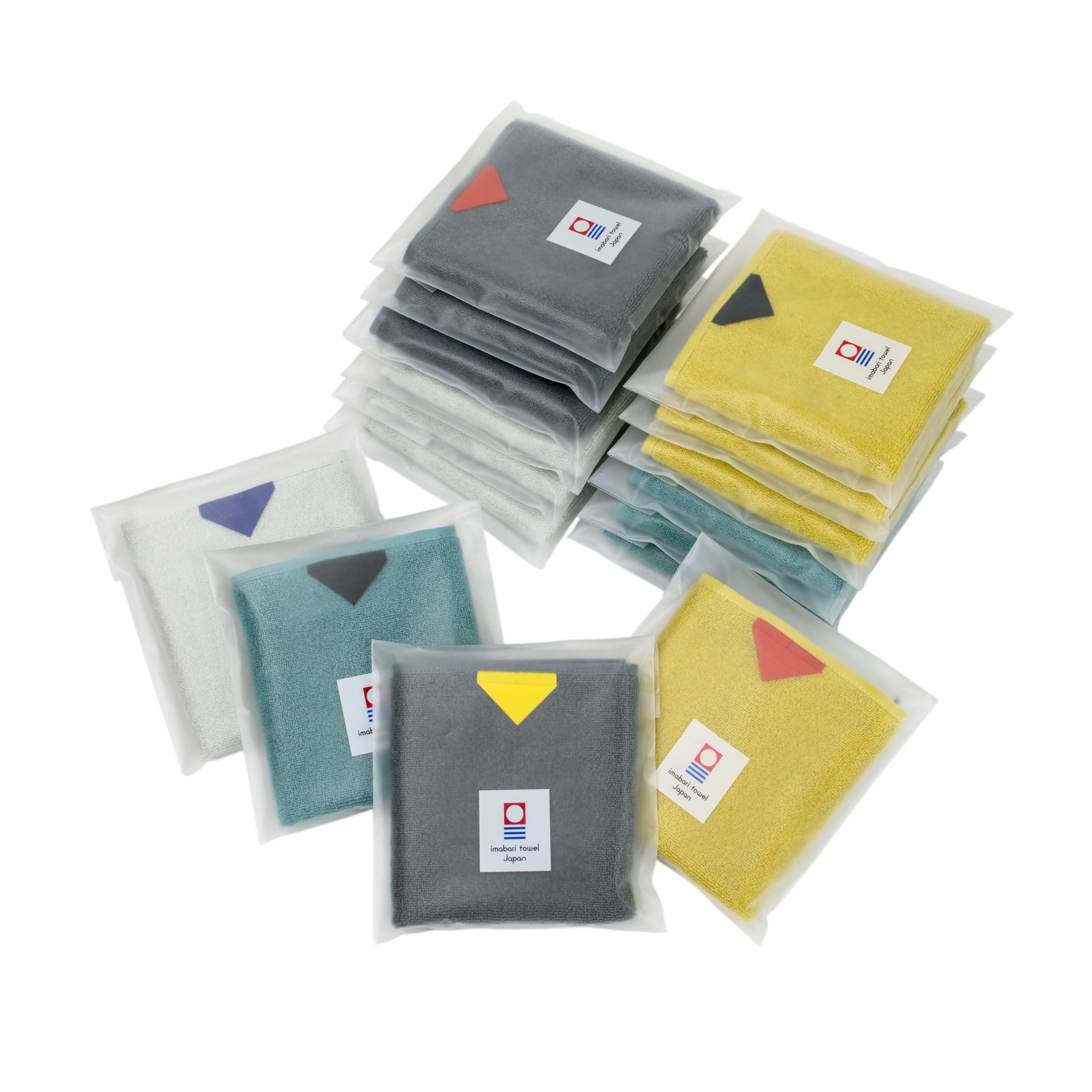 

99 Towel Kuku Towel Imabari Towel Handkerchief Individually Wrapped Handout Gift Hand Towel Imabari Colorful Bicolor Set of 16 Gift Wrapping [aso]