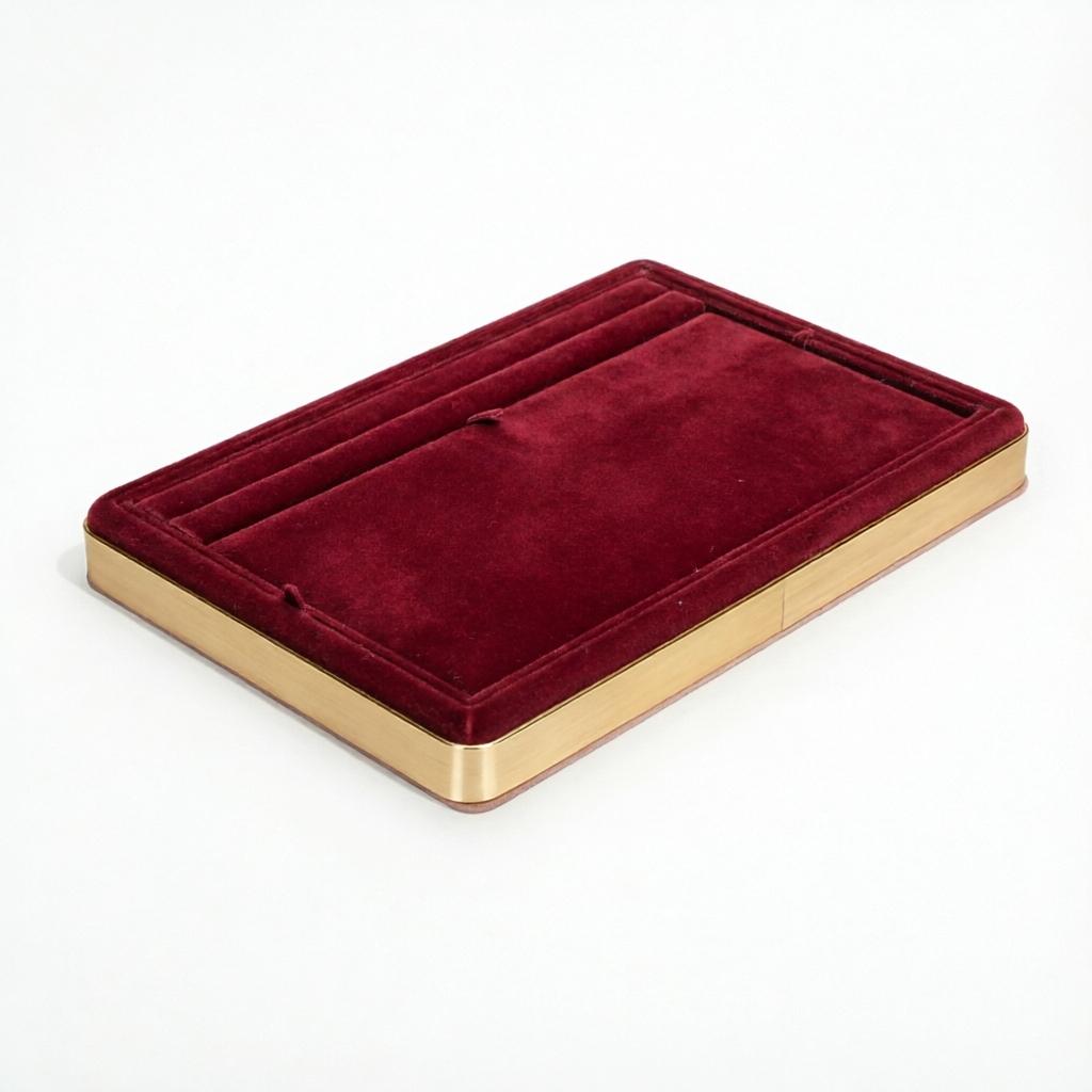 Velvet Bags Packaging Luxury Store Jewelry Stackable Display Necklace Ring Tray Custom Logo Jewelry Organizer Tray