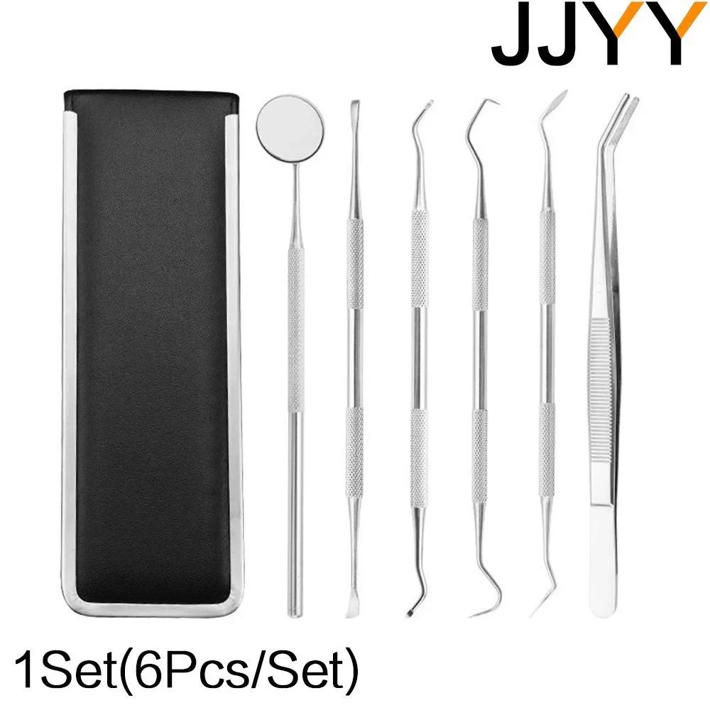 JJYY 6 Pcs/set Dental Plaque/tartar Remover Dental Professional Oral Hygiene Cleaning Set Toothpick Dental Cleaner Oral Care