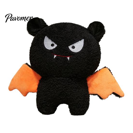Skin Friendly Plush Toy Halloween Pumpkin Toy, Spooky Ghost Bat Demon Stuffed Doll, Sofa Ornaments Cartoon Plushie Holiday Party Decoration for Home,