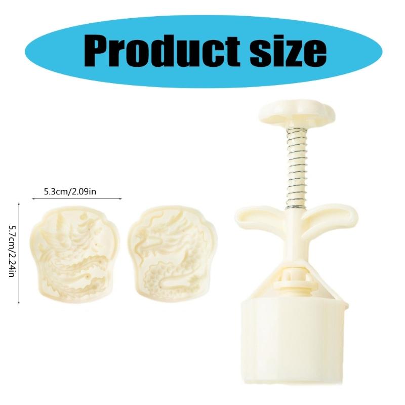 Hand Pressed Mooncakes Mold Cookie Stamp Bean Pastes Cake Molds ABS Pastries Dessert Mould for Baking Enthusiasts