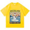 Grönland Nicht zum Verkauf T-Shirt Mode Unisex/Damen Harajuku Grafik T-Shirt Unisex Hohe Qualität Ästhetisch Vintage Baumwollhemden
