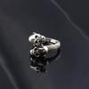 European and American Domineering Jewelry Open Double-headed Skull Fashion Ring Men's Ring Jewelry