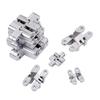 1pc Multiple Uses Stainless Steel Hinge 180 Degree Concealed Cross Hinges Zinc Alloy Invisible Door Hinge for Cabinet Door
