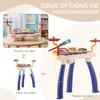 2-in-1 Kids Music Set Piano and Electronic Drums with Microphone and Stool
