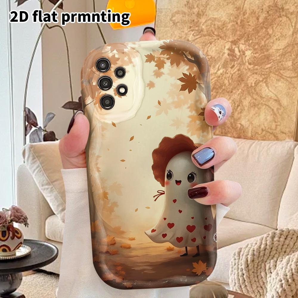 Phone Case: 2D Flat Samsung Galaxy A34 A35 M05 M06 S20 S22 S21 FE Plus 5G Protective Case, Couple Style, Autumn Stroll, Christmas and Halloween Gift