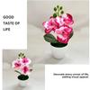 White Flower Pot Artificial Orchid Bonsai Multi-Bloom Artificial Faux Plants  Home Decor