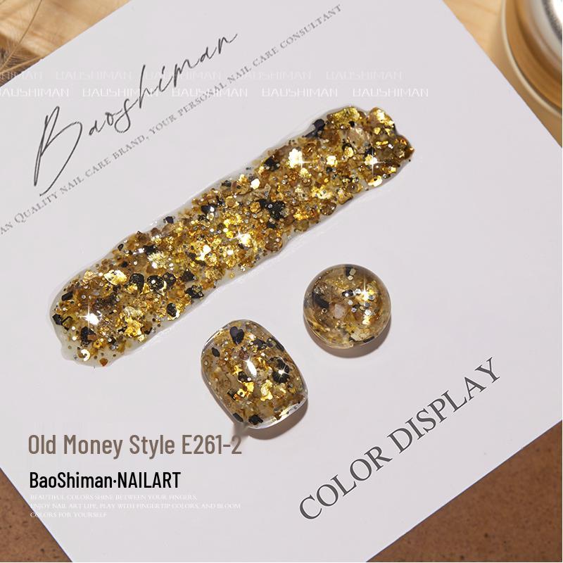 Rich Noble Glitter Gel Nail Polish - Old Money Style 2025 Whitening Meilade Blazing Sparkle Radiant Nail Art