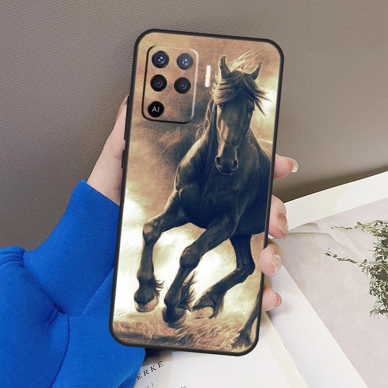 Horses Running Case For Oppo A78 A38 A18 A98 A58 A60 A80 A40 A96 A76 A16 A94 A74 A54 A15 A17 A57 A77 A5 Pro