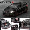 1:32 Scale 2017 Honda Civic Type-R Diecast Model Car Toy with Doors Open Light and Sound for Kids Boys Girls Adults Men Collection