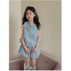Girls Summer Bowknot Set Camisole Vest + Pod Pants Design Cute Two Piece Set