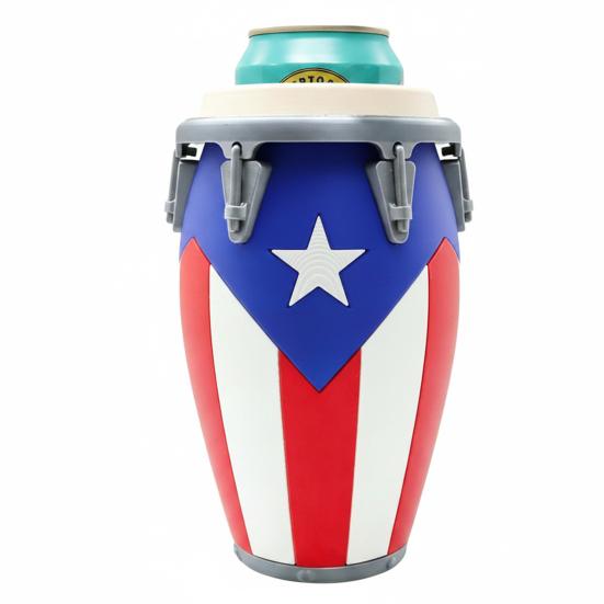 Conga Style Soda Can Holder 3D Printed Classic Drum Shape Flag Pattern 12Oz Standard Cola Beverage Beer Can Holder