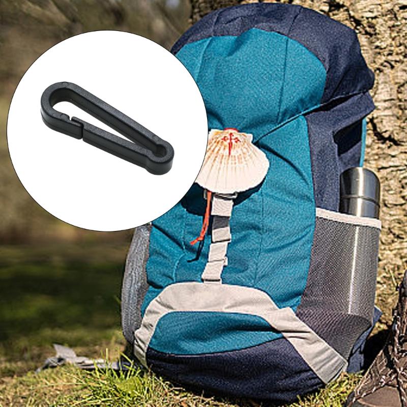 5Pcs Backpack Bag Buckle Tent Hanging Strap Hook Bag Accessories Connection Fix Hook for Hiking Backpack Organization