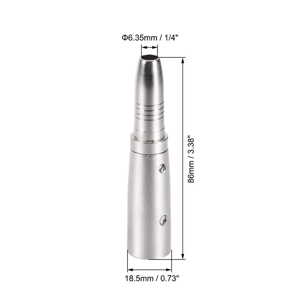 Uxcell XLR auf 6,35mm Audioadapter Schwarz UA-XLR6F