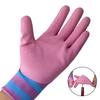 Rosa Arbeitshandschuhe Nylon Schutzhandschuhe Werkzeug Gummi beschichteter Handschuh Damen