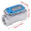 Mini Digital Turbine Flowmeter Diesel Fuel Flow Meter 10‑90L 1" NPT