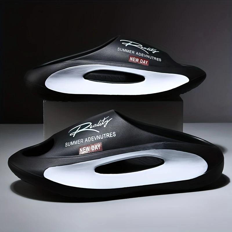 

Легкие мужские тапочки из ЭВА - нескользящие пляжные тапочки спортивные тапочки 42-43 чёрный