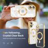 Luxury Plating Silicone Soft Case For iPhone 16E 16 15 14 13 12 11 Pro Max Plus Strong Magnetic Magsafe Clear Ultra Thin Cover