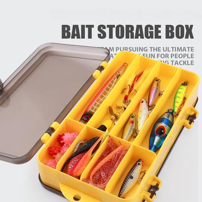 1PC Double-sided Fishing Tackle Box with Portable Tool Organizer and Bait Storage for Outdoor Fishing Accessories and Lures