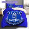 Everton F.C Pattern Bedding,Quilt Set Quilt Cover Pillowcase Home Birthday Gift(1 * duvet cover + 2 * pillowcase, without core)