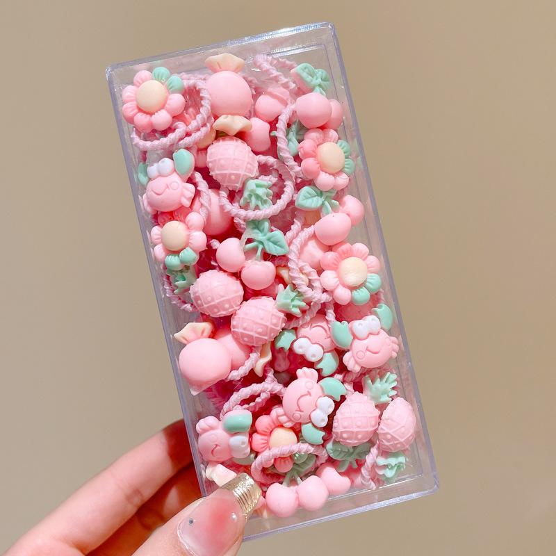 10-30PCS/Set, Cute Cartoon Animals, Hair Bands, Girls, Elastic Rubber Band, Headwear, Hair Accessories