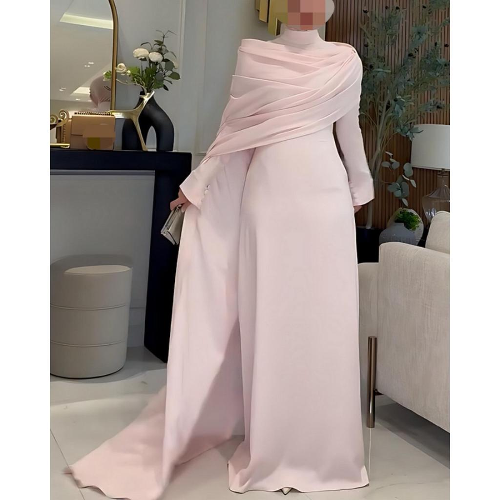 Sexy gefaltetes langes Abendkleid für Damen für Herbst und Winter, für grenzüberschreitende formelle Party-Anlässe