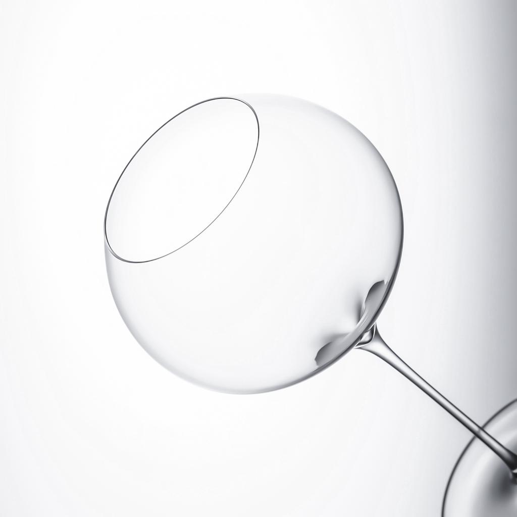PREMIUM BY CRISON Large Belly Lead-Free Crystal Wine Glass, High-End Stemmed Glass