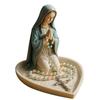 Virgin Mary Rosary Holder Statue Resin Prayer Jesus Rosary Holder Our Lady of Grace Statue Desktop Ornaments Home Decor