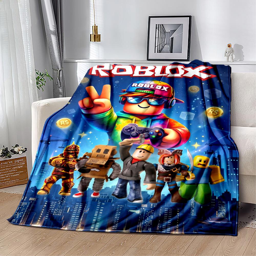 Roblox Game Characters Blanket Comfortable Suitable For Seaside Bed Office For All Occasions Playful Design Birthday Christmas Gift Blanket