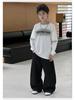 2025 Autumn Boys' American Trend Raw Denim Slimming Jeans - Loose, Straight Leg Pants