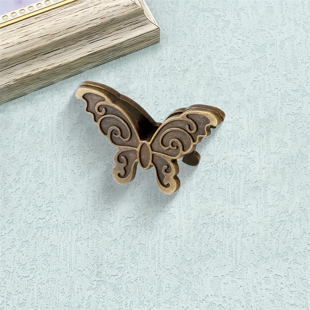 Elegant Butterfly Clips | Antique Bronze Finish, Intricate Floral Design, for Photos, Notes, Office & Home Organization, Durable Paper Clips